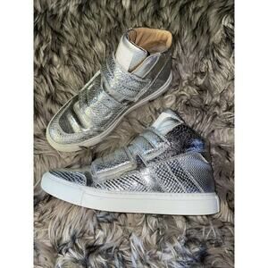 Maison Margiela Paris Silver High Top Sneaker Made in Italy Size EU 37 US 6.5‎